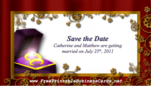 Printable Save the Date Cards