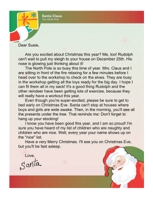Printable Letters from Santa