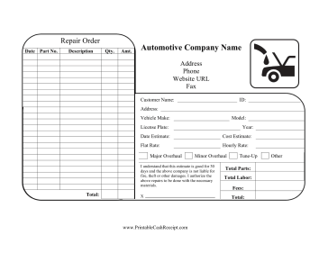 New Printable Cash Receipts