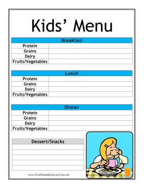 Printable Grocery Lists