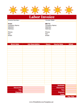 Printable Invoice Templates