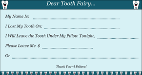 Printable Tooth Fairy Letters