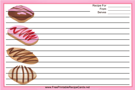 Printable Recipe Cards with Cookies and More