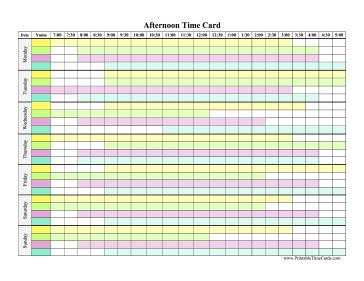 New Printable Time Cards