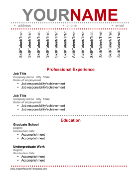 Free Printable Resumes