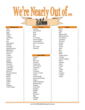 Printable Grocery Lists and Menu Planners