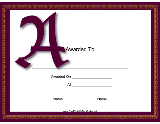 Free Printable Certificates