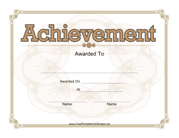 New Printable Certificates