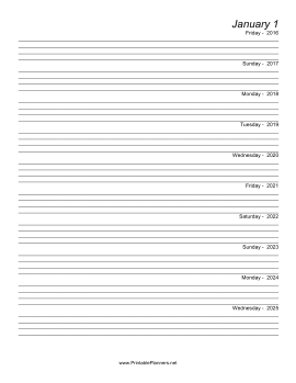 Long-Term Planners and Journals