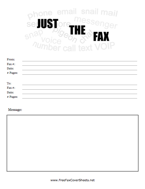 Free Fax Cover Sheets