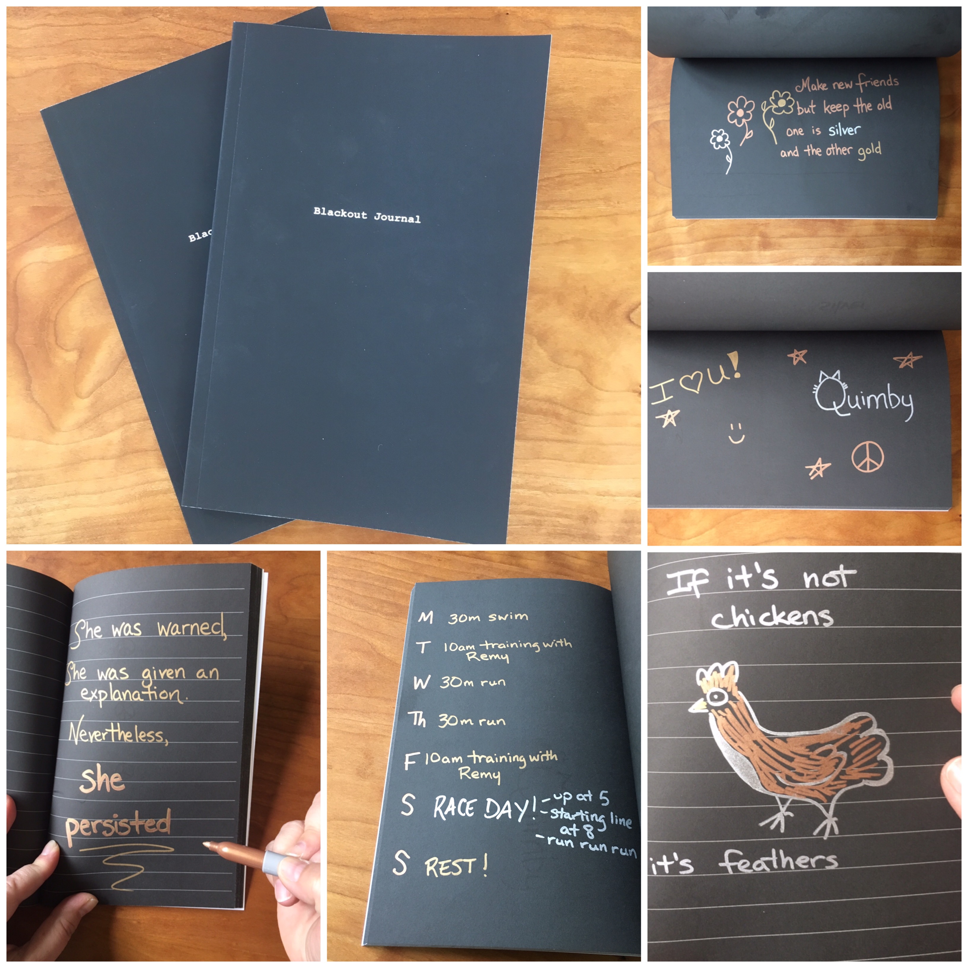 Blackout Journals for Gel Pens and Sharpies