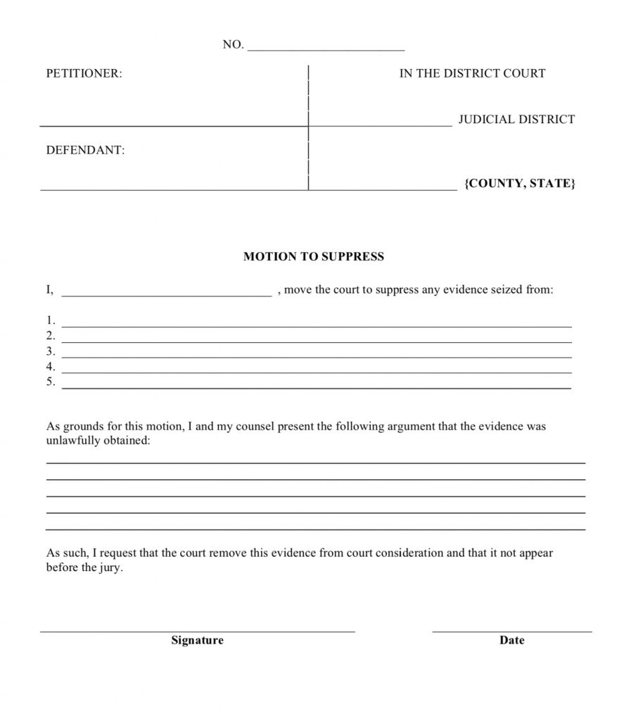 Blank Legal Document Template