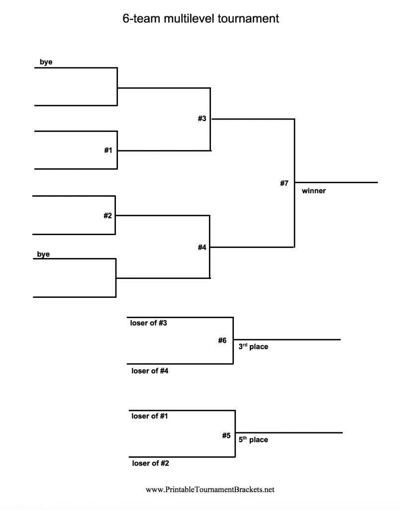 Printable Tournament Brackets