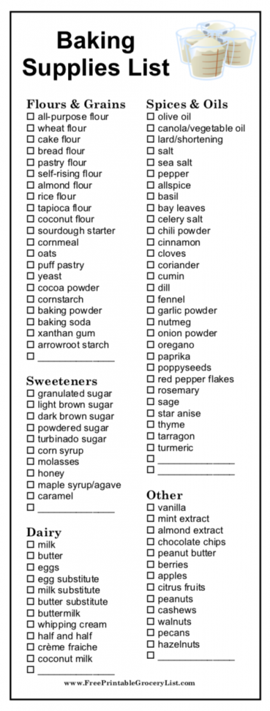 household items list