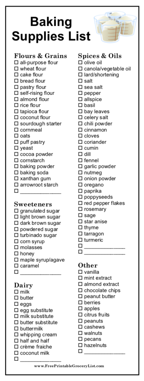Printable Grocery Lists and Menu Planners