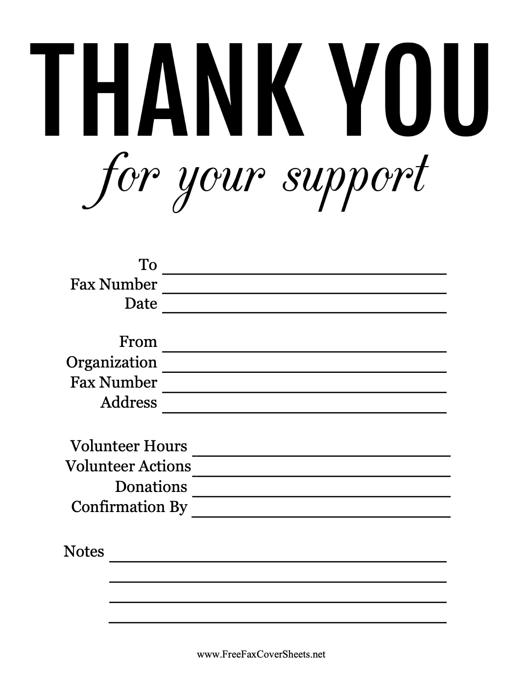 Free Fax Cover Sheets
