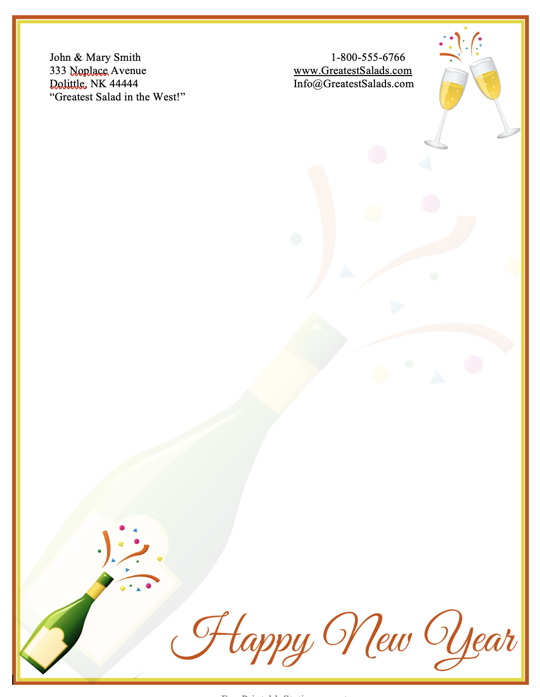 New Year’s Printables