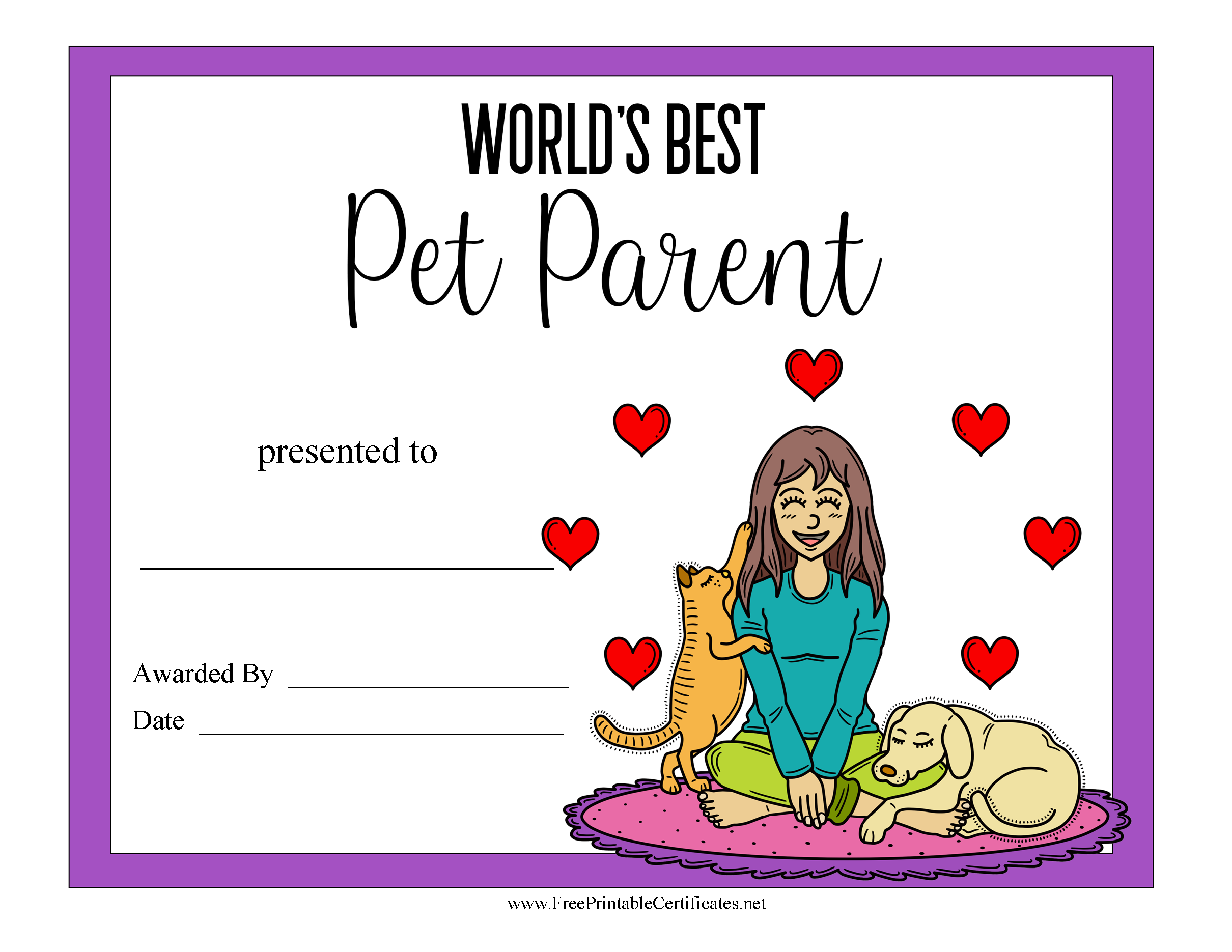 Award Certificates to Print